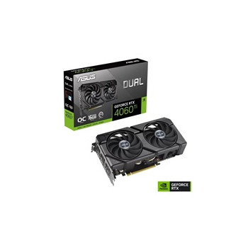 ASUS VGA NVIDIA GeForce RTX 4060 Ti DUAL OC 16G EVO, 16G GDDR6, 3xDP, 1xHDMI