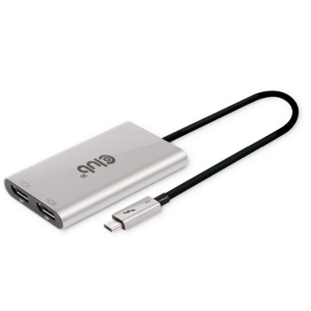 CLUB3D CSV-1586 huby i koncentratory Thunderbolt 3 40000 Mbit s Srebrny