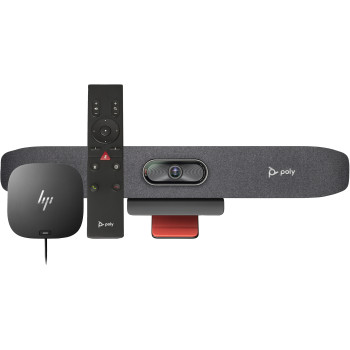 POLY Studio R30 USB Video Bar oraz zdalne sterowanie BT ze stacją dokującą HP USB-C Dock G5 (ABB)