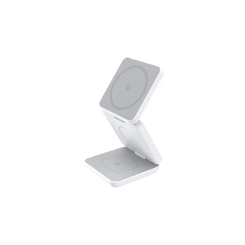 1stCOOL bezdrátová skládací QI nabíječka 3v1, MagSafe, USB-C, bílá