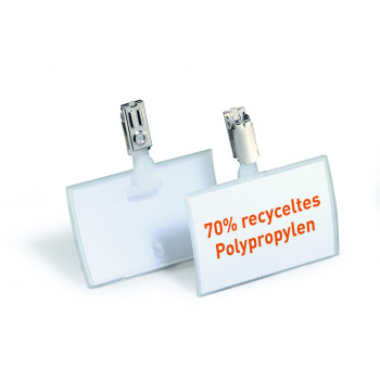 DURABLE Namensschild Click Fold m Clip 54x90mm 25er Pck