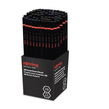 ROTRING Bleistift BLACK EXAM 2B Box mit 72 Stiften