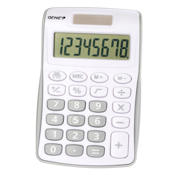 GENIE Taschenrechner 120 S 8-stellig silber-grau GENIE Taschenrechner 120 S 8-stellig silber-grau