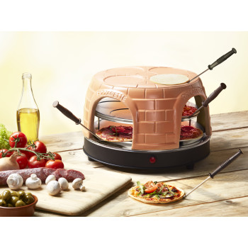 Emerio Pizza Ofen,Pizzarette Prebake Funktion, 8 Pers.