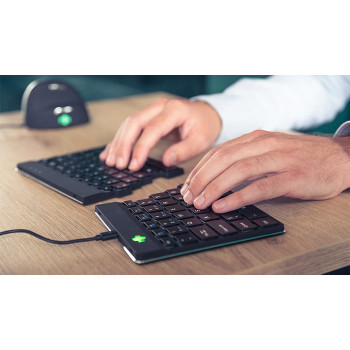 R-Go Tools Ergonomiczna klawiatura R-Go Split Break v2 z oprogramowaniem break, QWERTZ_DE, przewodowa, czarna
