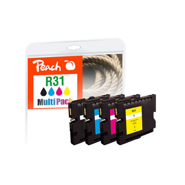 Peach PI400-83 nabój z tuszem 4 szt. Zamiennik Czarny, Cyjan, Purpurowy, Żółty Peach PI400-83 nabój z tuszem 4 szt. Zamiennik Czarny, Cyjan, Purpurowy, Żółty
