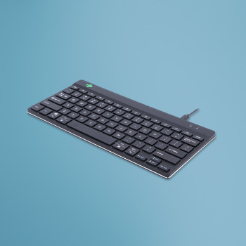 R-Go Tools Ergonomiczna R-Go Compact Break klawiatura, z oprogramowaniem do robienia przerw, QWERTY (US), przewodowa, czarna