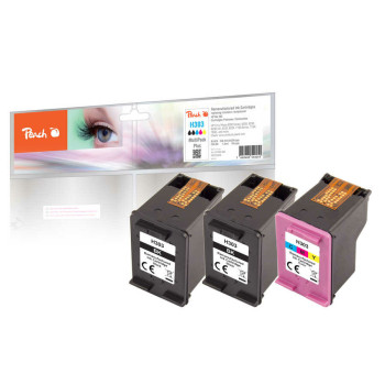 Peach PI300-892 nabój z tuszem 3 szt. Zamiennik Standardowa wydajność Cyjan, Purpurowy, Żółty