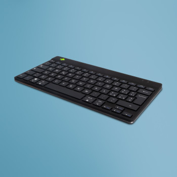 R-Go Tools Ergonomiczna R-Go Compact Break klawiatura, Bluetooth, z oprogramowaniem do robienia przerw, QWERTY (IT), czarna