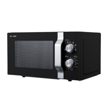 Sharp R-204BA Blat Mikrofalówka Solo 20 l 800 W Czarny, Srebrny