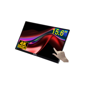 Verbatim 32238 monitor komputerowy 39,6 cm (15.6") 3840 x 2160 px 4K Ultra HD LCD Ekran dotykowy Czarny
