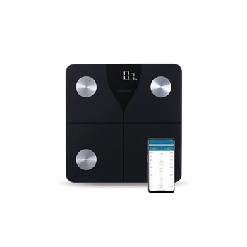 EVOLVEO Salente SlimFit, osobní diagnostická fitness váha, Bluetooth, černá