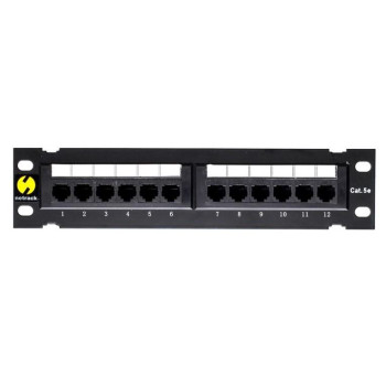 Patch panel 10'' Netrack 12-portów kat. 5e UTP LSA, naścienny, ze wspornikiem