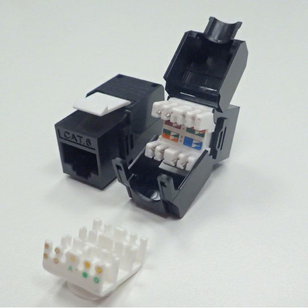 Moduł keystone Jack RJ45 kat. 6 UTP, beznarzędziowy Netrack Moduł keystone Jack RJ45 kat. 6 UTP, beznarzędziowy Netrack