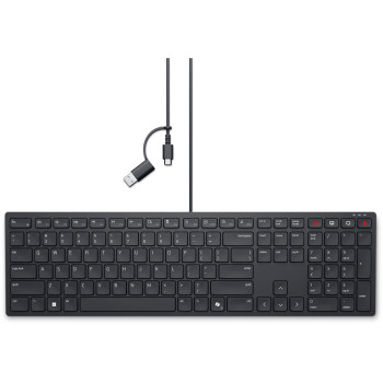 DELL KB525C klawiatura Biuro USB QWERTZ Niemiecki Czarny