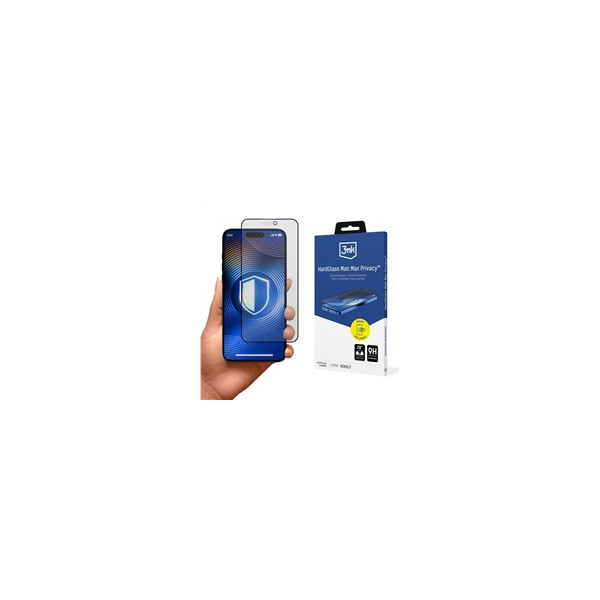 3mk HardGlass Matt Max Privacy pro Apple iPhone 15/16 3mk HardGlass Matt Max Privacy pro Apple iPhone 15/16