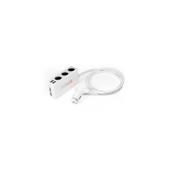 Technaxx nabíječka do auta, 4x USB port (2x 1A, 2x 2,4A), 3x zásuvka 12 V