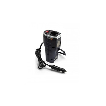 Technaxx nabíječka do auta s měničem, 1x 230V, 2x USB (1x 1A, 1x 2,1A)