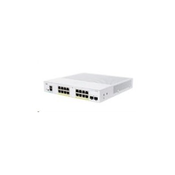 Cisco switch CBS350-16P-2G, 16xGbE RJ45, 2xSFP, fanless, PoE+, 120W