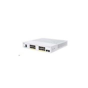 Cisco switch CBS350-16P-E-2G, 16xGbE RJ45, 2xSFP, fanless, PoE+, 120W