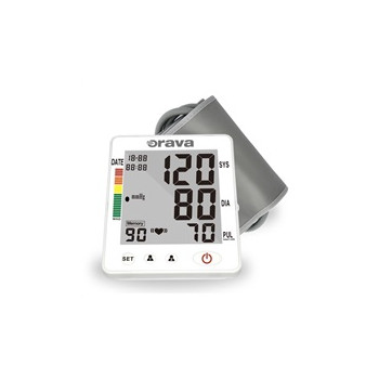Orava TL-100 digitální tlakoměr, LCD displej, indikace arytmie, paměť pro 2 osoby, bílá