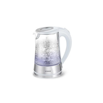 Orava VK-4017 W rychlovarná konvice, 2200 W, 1.7 l, skleněná, LED podsvícení, automatické vypnutí, bílá