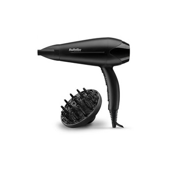 BaByliss D563DE fén, 2100 W, 2 rychlosti, 3 teploty, studený vzduch, s difuzérem, černý