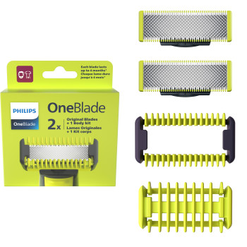 Philips Norelco OneBlade OneBlade QP620 50 2 x Wymienne ostrze + 2 x nasadka do ciała