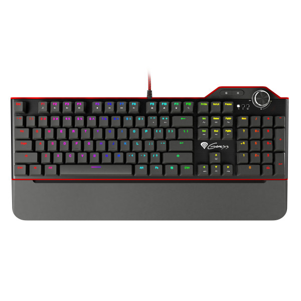 GENESIS RX85 RGB klawiatura Gaming USB QWERTY Amerykański międzynarodowy Czarny GENESIS RX85 RGB klawiatura Gaming USB QWERTY Amerykański międzynarodowy Czarny