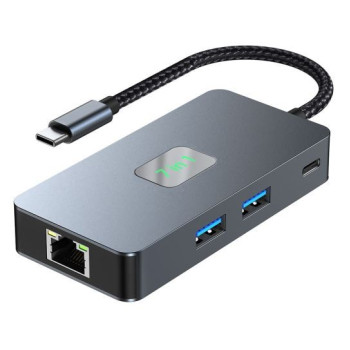 Adapter USB C (7w1) HDMI USB SD/TF RJ45 PD