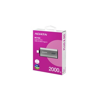 ADATA External SSD 2TB SC750, USB-C 3.2 Gen2, Černá