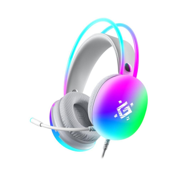 Słuchawki z mikrofonem Defender IGNIS podświetlane Gaming USB RGB białe Słuchawki z mikrofonem Defender IGNIS podświetlane Gaming USB RGB białe