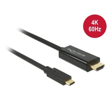 Kabel USB-C - HDMI M/M 1m (tryb alternatywny DP) 4K 30 Hz Czarny