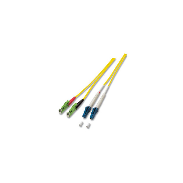 LWL-2-Faser-Patchk. 2mtr.E2000 APC 8G(Schrägschliff)-LC, 9/125um, OS2, G657A2, AD3mm, LWL-2-Faser-Patchk. 2mtr.E2000 APC 8G(Schrägschliff)-LC, 9/125um, OS2, G657A2, AD3mm,