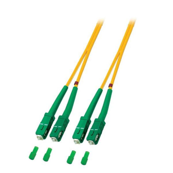 LWL-2-Faser-Patchk. 1.0mtr.SC(APC8Grad) - SC(APC8Grad), 9/125u, Schrägschliff LWL-2-Faser-Patchk. 1.0mtr.SC(APC8Grad) - SC(APC8Grad), 9/125u, Schrägschliff