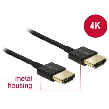 Kabel HDMI-HDMI High Speed Ethernet 4K 3D Slim 4.5m czarny
