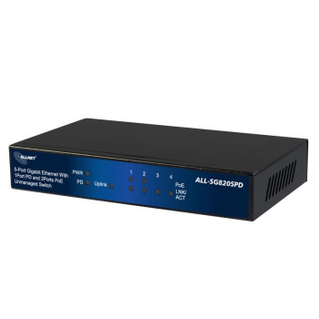 ALLNET ALL-SG8205PD / unmanaged 5 Port Gigabit Switch, 2x Gi