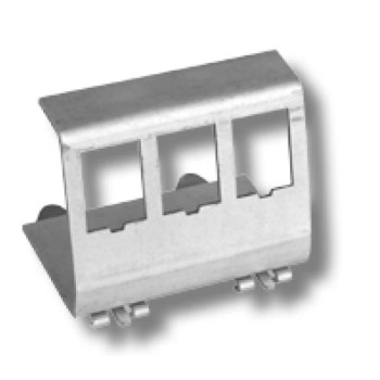 Keystone, Modulträger, DIN Rail, für 2xTP-Modul, Hutschienenadapter,