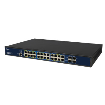 ALLNET Switch full managed 24 Port Gigabit 390W / 24x PoE+ / 4x SFP / FANLESS / 19" / "ALL-SG8626PM"