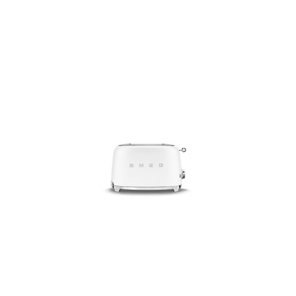 Smeg TSF01WHMEU toustovač / topinkovač, 2 toasty, 6 úrovní opékání, zásuvka na drobky, styl. 50. let, matně bílá Smeg TSF01WHMEU toustovač / topinkovač, 2 toasty, 6 úrovní opékání, zásuvka na drobky, styl. 50. let, matně bílá