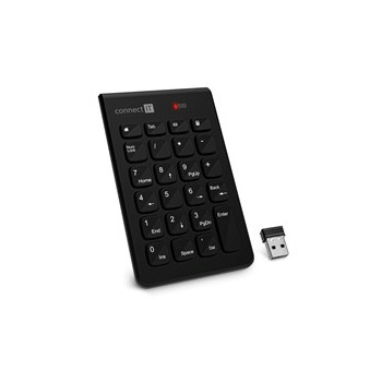CONNECT IT NumCalc bezdrátová numerická klávesnice, 1x AAA baterie, černá