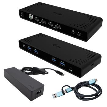 i-tec CADUA4KDOCKPDB100 stacja dokująca Przewodowa USB 3.2 Gen 1 (3.1 Gen 1) Type-C Czarny