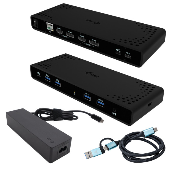 i-tec CADUA4KDOCKPDB100 stacja dokująca Przewodowa USB 3.2 Gen 1 (3.1 Gen 1) Type-C Czarny i-tec CADUA4KDOCKPDB100 stacja dokująca Przewodowa USB 3.2 Gen 1 (3.1 Gen 1) Type-C Czarny