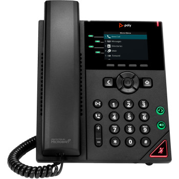 POLY 4-liniowy telefon IP VVX 250 z obsługą zasilania PoE
