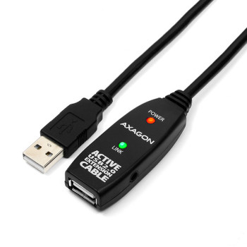 Axagon ADR-210 kabel USB USB 2.0 10 m USB A Czarny
