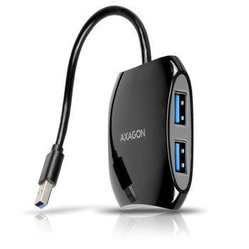 Axagon HUE-S1B huby i koncentratory USB 3.2 Gen 1 (3.1 Gen 1) Type-A 5000 Mbit s Czarny
