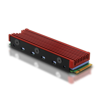 Axagon CLR-M2 system chłodzenia komputerów Dysk SSD Radiator Czarny, Czerwony