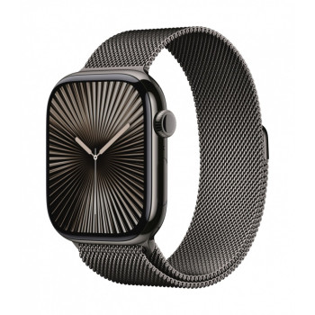 Watch Series 10 GPS + Cellular, koperta 46 mm z tytanu w kolorze ?upkowym z bransolet? mediola?sk? w kolorze tytanu ?upkowego - 