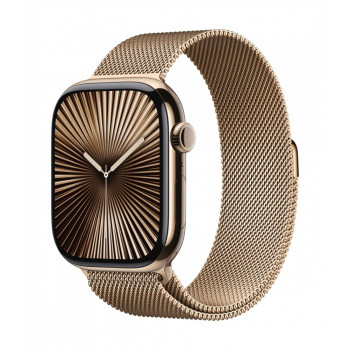 Watch Series 10 GPS + Cellular, koperta 46 mm z tytanu w kolorze złotym z bransoletą mediolańską w kolorze złotym - rozmiar M/L