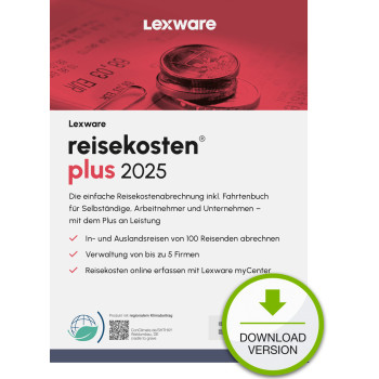 Lexware reisekosten plus 2025 Download Jahresversion (365-Tage) Księgowość 1 lat(a)